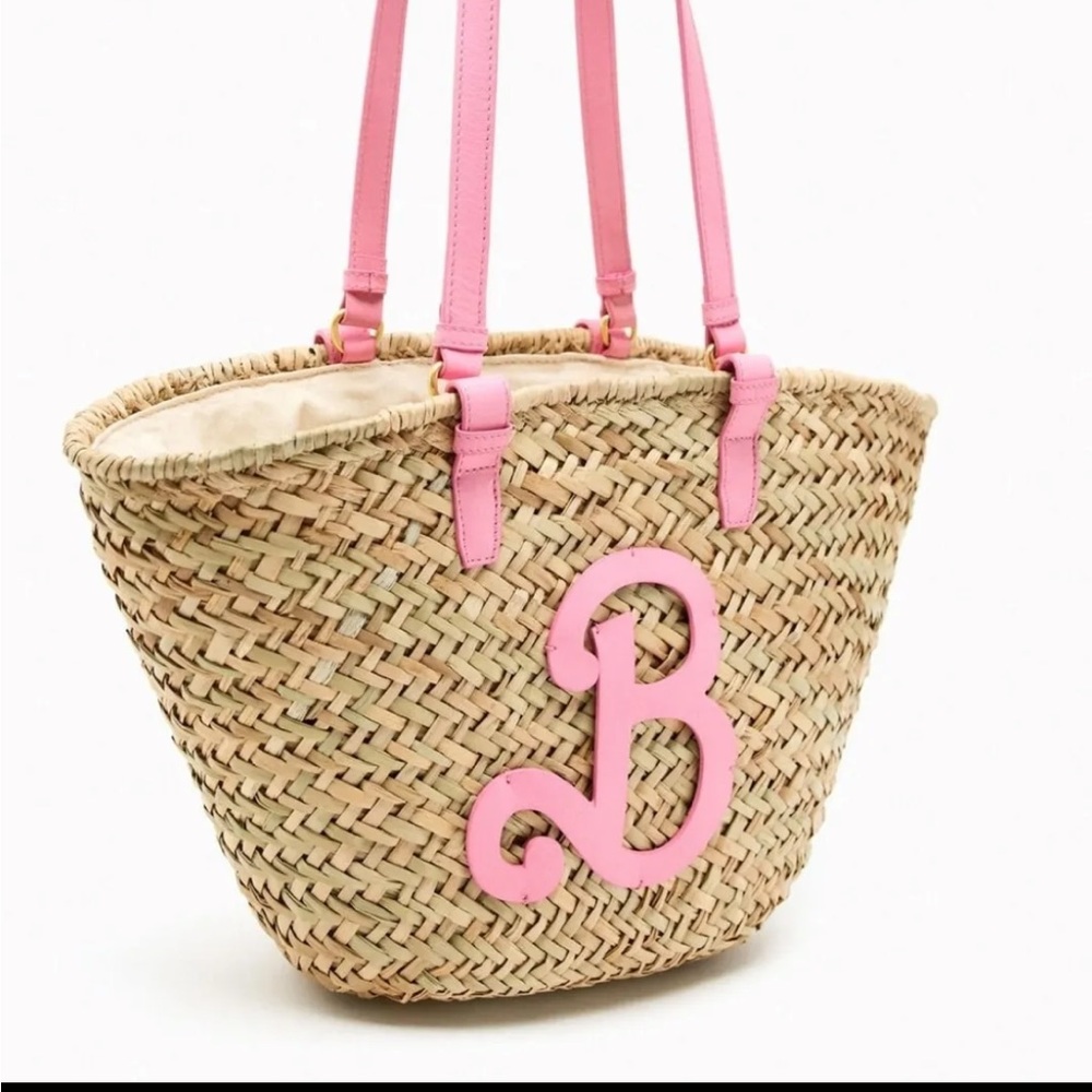 Zara Barbie Raffia Tote bag NWT!!